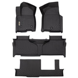 GMC Yukon 2021-2024 (2nd Row Bench) Black Floor Mats TPE