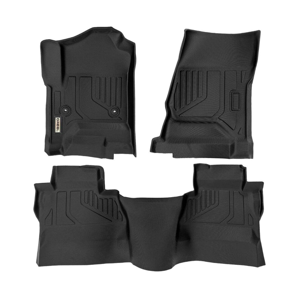 GMC Sierra 2500HD / 3500HD 2015-2019 Black Floor Mats TPE