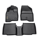 Ford Explorer 2015-2019 (1st & 2nd Rows) Black Floor Mats TPE