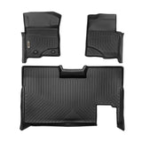 Ford F150 F-150 Super Crew Cab 2011-2014 Black Floor Mats TPE (with subwoofer in the rear)