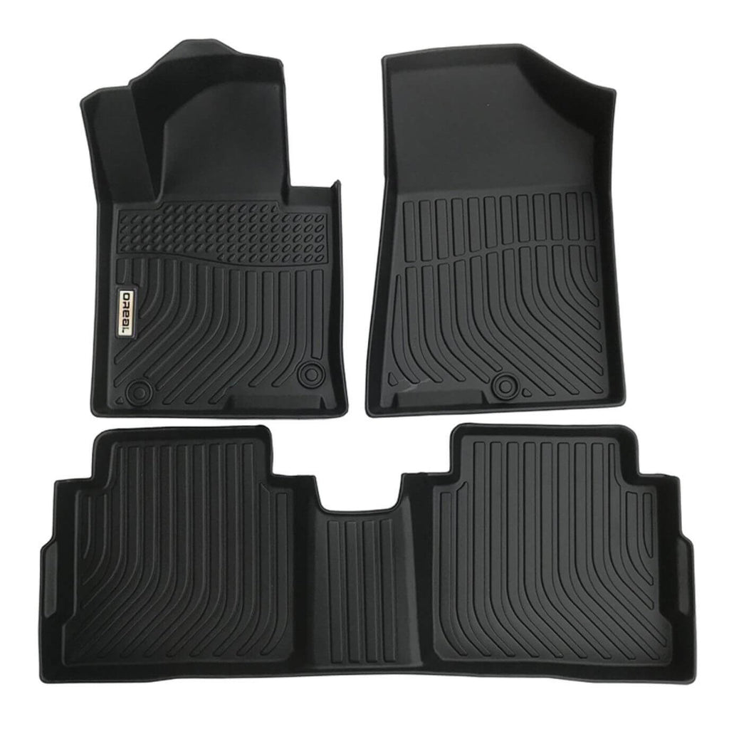 Hyundai Sonata Hybrid 2015 Black Floor Mats TPE