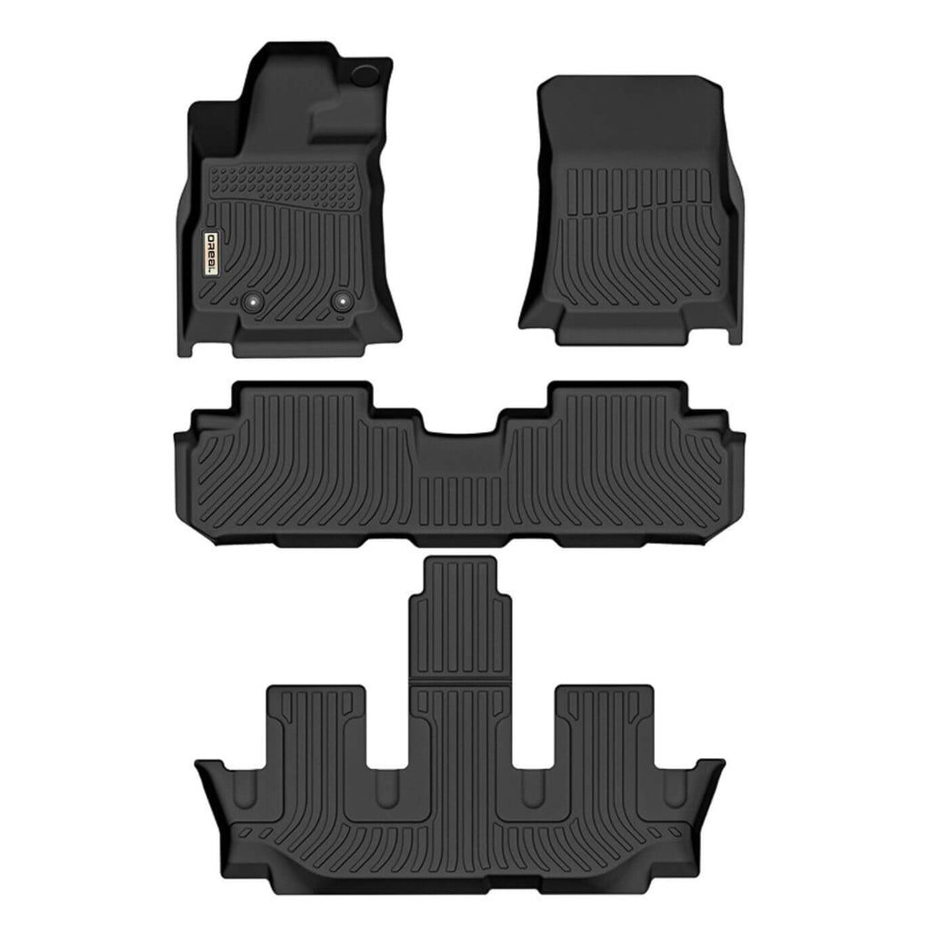 Subaru Ascent 2019-2025 (2nd Row Bucket) Black Floor Mats TPE