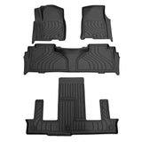 Cadillac Escalade Standard / Chevrolet Tahoe / GMC Yukon bucket 7 seats (2nd Row Bucket) 2021-2025 Black Floor Mats TPE