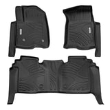 GMC Sierra 1500 CrewCab 2019-2024 Black Floor Mats TPE (Also for 2022 Sierra 1500 Limited)