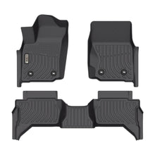 Load image into Gallery viewer, Toyota Tacoma Double Cab 2024 Black Floor Mats TPE