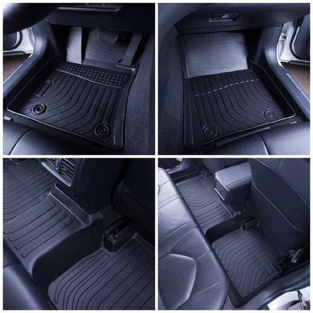 Chevy Silverado 1500 Crew Cab (not fit Double/Extend Cab) 2019-2024 Black Floor Mats TPE