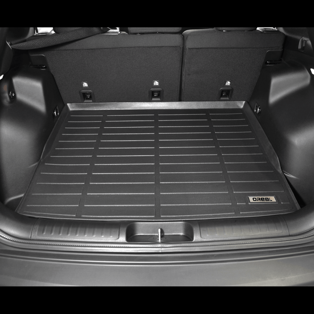 Hyundai Santa FE 2021-2024 Black TPE Trunk Mat