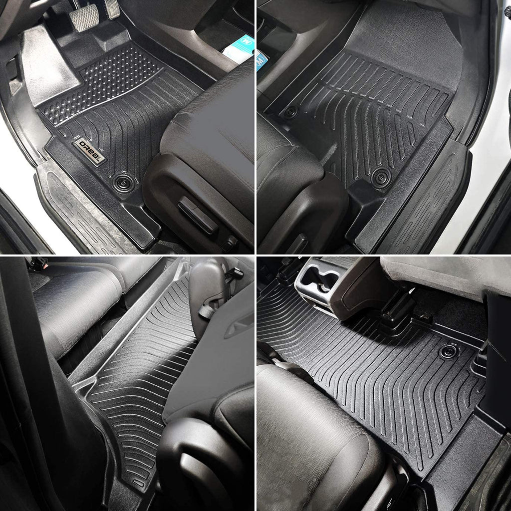 Honda Odyssey 7 Seats 2018-2025 Black Floor Mats TPE