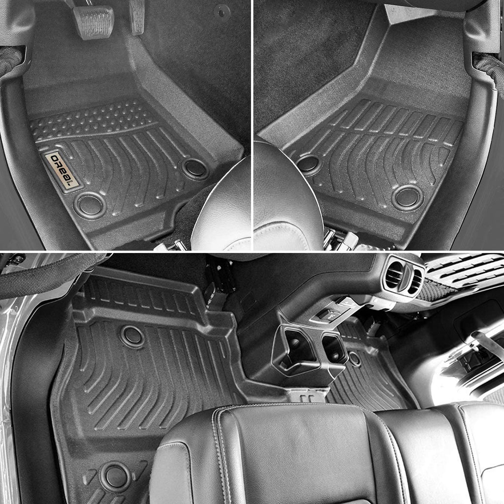 Jeep Gladiator 2020-2024 Black Floor Mats TPE