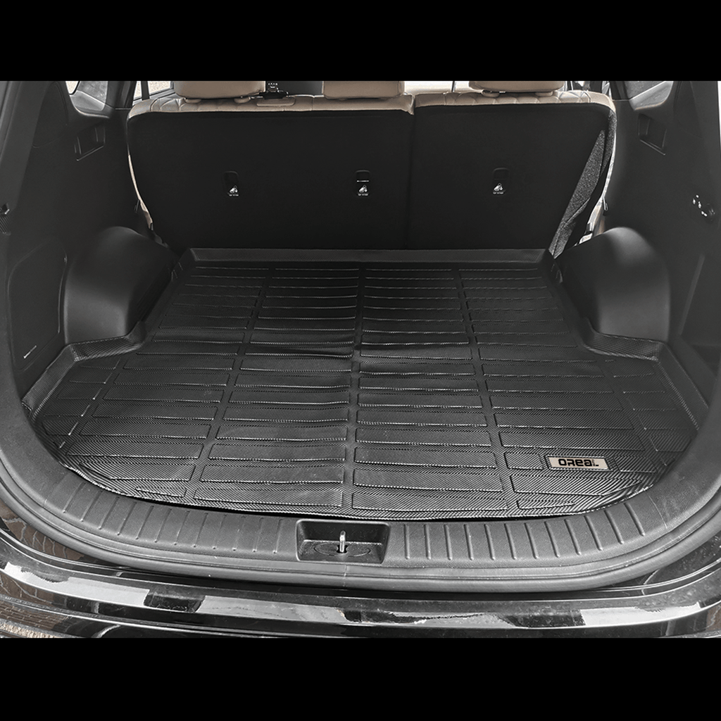 Hyundai Santa FE 2021-2024 Black TPE Trunk Mat